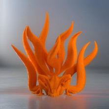 3D Layer Craft Naruto Kyuubi Kurama Figür 15 cm Turuncu