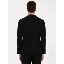 Cacharel Erkek Siyah Slim Fit Yün Ceket 50235704-VR046