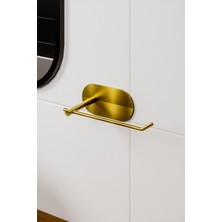 Zift Unique Ömür Boyu Paslanmaz Çelik Gold Tuvalet Kağıdı Askısı , Yapışkanlı Wc Kağıdı Asacağı , Wc Askılık