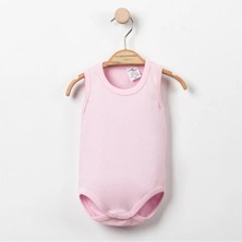 Bebelove Bebek Çıtçıtlı Badi Sıfır Kol Bisiklet Yaka Bebek Badi