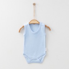Bebelove Bebek Çıtçıtlı Badi Sıfır Kol Bisiklet Yaka Bebek Badi