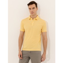 Cacharel Erkek Açık Sarı Polo Yaka Slim Fit Basic Merserize T-shirt 50250172-VR004