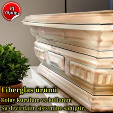 Future Fiberglas Hazır Süs Havuzu (Fıberglas Ürünü) Pembe Mermer Efekti 140  cm