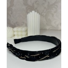 Makmery Accessory Siyah Taşlı Taç