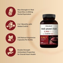 Naturebell Red Yeast Rice 2400 Mg With COQ10 100 Mg  Max Strength 240 Kapsul 3 Party Tested