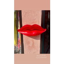 Panega Design Kırmızı  Dudak Duvar Dekoru