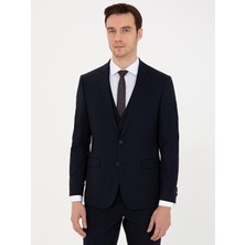 Cacharel Erkek Lacivert Slim Fit Yün Ceket 50235704-VR033