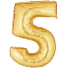 Ürün Limanı 5 Rakamı 36 cm Gold Renk Folyo Balon