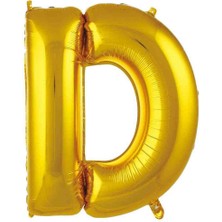 Ürün Limanı D Harfi 36 cm Gold Folyo Balon