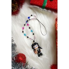 Fiyonka Handmade Creations Wednesday Addams Figür Bebek Charm Objeli Telefon Ipi, Telefon Charmı