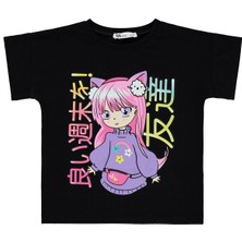 Civil Girls Kız Çocuk Tişört 2-5 Yaş  Siyah