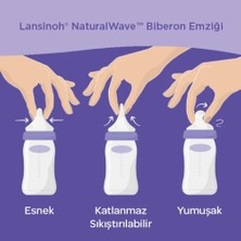 Lansinoh Natural Wave Silikon Biberon Emziği 2li Yavaş Akış