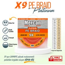 Mercan Pe Örgü Platinum X9 Turuncu Ip 150M Makara Misina