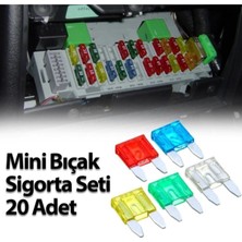 Mega Oto Market [brand] Mini Bıçak Sigorta 10 15 20 25 30 Amper 20 Adet