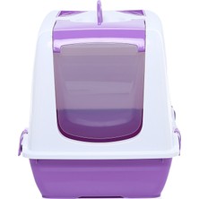 Heheng2 Milo Kapalı Kedi Tuvaleti Fuşya 37 x 50 x 39,5 cm (Yurt Dışından)