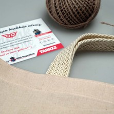 Tarrzzcom Ham Bez Çanta Tote Bag The Elephant Anatomy, Dokuma Saplı Kadın Omuz Çantası
