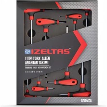 Izeltaş 8 Parça T Tipi Torx Allen Anahtar Takımı Torx Set 4909 00 8108