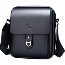 Mdsj Erkek Iş Deri Dokulu Çanta Kapak Crossbody Çanta (Yurt Dışından)