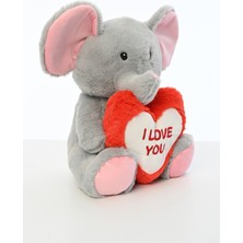 35 cm ' I Love You'  Nakışlı Peluş Fil