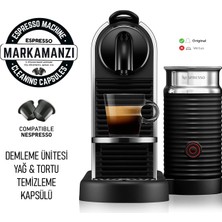 Markamanzi Kapsül Espresso Kahve Makineleri Yağ ve Tortu Temizleme Kapsülü 2 Adet | Nespresso Uyumlu