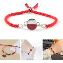 Mingjin Shop 1 No.22 Boyutu Yeni Cam Tüp Urn Bilezik El Yapımı Örgülü Kırmızı Siyah Kordon Hatıra Bilezik Anıt Kül Kremasyon Takı Hediyeler (Yurt Dışından)
