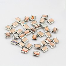 Mingjin Shop 1 DJ273-E Ha Gül Baba Anne Kardeş Rüya Şanslı Tadını Çıkarın Kalp Italyan Charm Bağlantılar Fit 9mm Paslanmaz Çelik Bilezik Takı Yapımı DJ133 (Yurt Dışından)