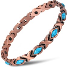 Mingjin Shop 1 No.7 Boyutu Erkekler Saf Bakır Bilezik Sağlık Enerji Germanyum Manyetik Bilezik Vintage Hologram Zincir Bağlantı Bilezikler Kadınlar Için Artrit (Yurt Dışından)