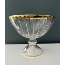 Decorium Cam Kase Ayaklı 23,5 cm Accademia Altın M06458-AB