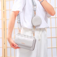 Dolob Yeni Stil Kadın Çakıllı Crossbody Çanta Mektup Omuz Askısı Fermuarlı Tek Omuz Kayınvalide Çantası (Yurt Dışından)