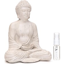 Missi Dekoratif Vanilya Sandal Kokulu Gri Buda Seramik Taş /heykel (24 Cm)