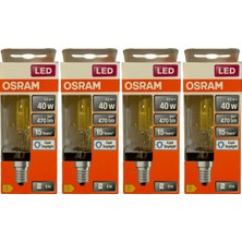 Osram 4W (40W) 6500K (Beyaz Işık) E14 Duylu Eski Tip Görünümlü LED Ampul (4 Adet)