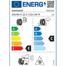 Continental 295/80 R22.5 152/148M Hdr2+ Ed Eu Lrh 16 Pr Kamyon 4 Mevsim Lastiği ( Üretim Yılı: 20223)