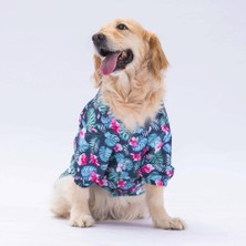 Pawstar Floral Orta ve Büyük Irk Köpek Gömleği - Köpek Kıyafeti (15 kg-45 kg)