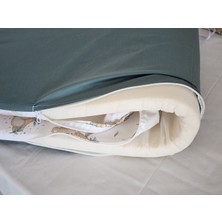 Babynest Dünyası 60X120 Beşik 4 Kenar Koruma Takımı Çift Yönlü ve Süngerli Fermuarlı Astarlı Koala Yeşil