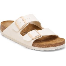 Birkenstock Arizona Bf Saffiano Unisex Terlik 1027339-EGGSHELL