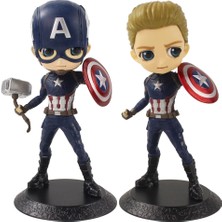 Papajack 16 cm Avengers Q Posket Süper Kahraman Kaptan Amerika Pvc Aksiyon Figürü Oyuncakları Modeli Bebek (Yurt Dışından)