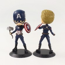 Papajack 16 cm Avengers Q Posket Süper Kahraman Kaptan Amerika Pvc Aksiyon Figürü Oyuncakları Modeli Bebek (Yurt Dışından)