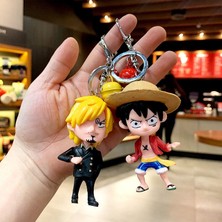 Papajack Anime Tek Parça Model Oyuncaklar Luffy Sanji Zoro Karikatür El Okul Çantası Araba Çanta Dekorasyon Yaratıcı Anahtarlık Kolye Sevimli Anahtarlık (Yurt Dışından)