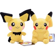 Papajack 2 Stilleri Pokemon 20CM Pokemon Peluş Bebek Pikachu Pichu Figürü Dolması Sevimli Karikatür Anime Model Oyuncaklar Peluş Evcil Hayvan Çocuk Için Hediye (Yurt Dışından)