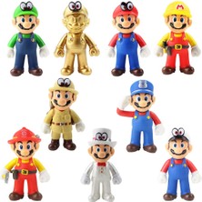 Papajack 9 Stilleri 12-13 cm Anime Süper Mario Odyssey Luigi Mario Bebek Toplamak Pvc Aksiyon Oyuncak Şekilli Kalıp Çocuklar Için Doğum Günü Hediyesi Kutusu (Yurt Dışından)