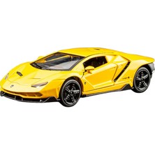 Cacao Lamborghini LP770 Gini Spor Araba Araba Modeli Döküm Araba Modeli Oyuncak Çocuk Ses ve Işık Geri Çekin Araba Çinko Alaşım Oyuncaklar Çocuklar Için Hediye (Sarı)1 (Yurt Dışından)