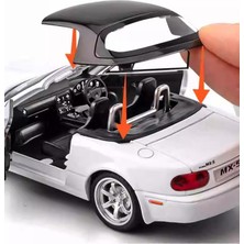 Cacao 1/32 Mazda Mx-5 Minyatür Döküm Mx5 Roadster Oyuncak Araba Modeli Sesli ve Işıklı Kapısı Açılabilir (Yurt Dışından)