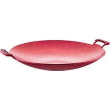 Oms Granit Kapaksız Sac Tava Bordo 40 cm 3225