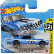 Hot Wheels - '67 Chevelle Ss 396 - Hw Hız Grafikleri 8/10 - GRY43 - Gm - Ausley's - 40 Yıl - Mattel