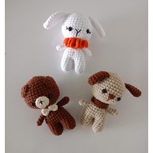 Design By Oykum 3'lü Amigurumi Oyuncaklar (Ayıcık+Köpek+ Tavşan)