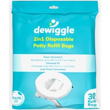 Dewiggle [30 Lu Paket] Portatif Lazımlık Poşeti 300 ml E Kadar Su Emici Ped