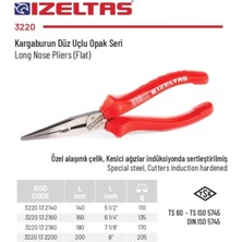 Izeltaş 180 mm Kargaburun Düz Uçlu Opak Seri 3220 13 2180