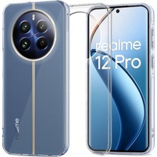 Prolysus Realme 12 Pro Plus Kılıf Kamera Korumalı Şeffaf Yumuşak Silikon Kılıf