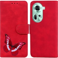 Mays Shop Oppo Oppo 11 5g Için Kılıf Cüzdan Kart Yuvaları Renk Baskılı Flip Folio Kapak (Yurt Dışından)