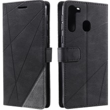 Mays Shop Samsung Galaxy A21 Için Kılıf Cüzdan Flip Folio Manyetik Kart Tutucu Pu (Yurt Dışından)